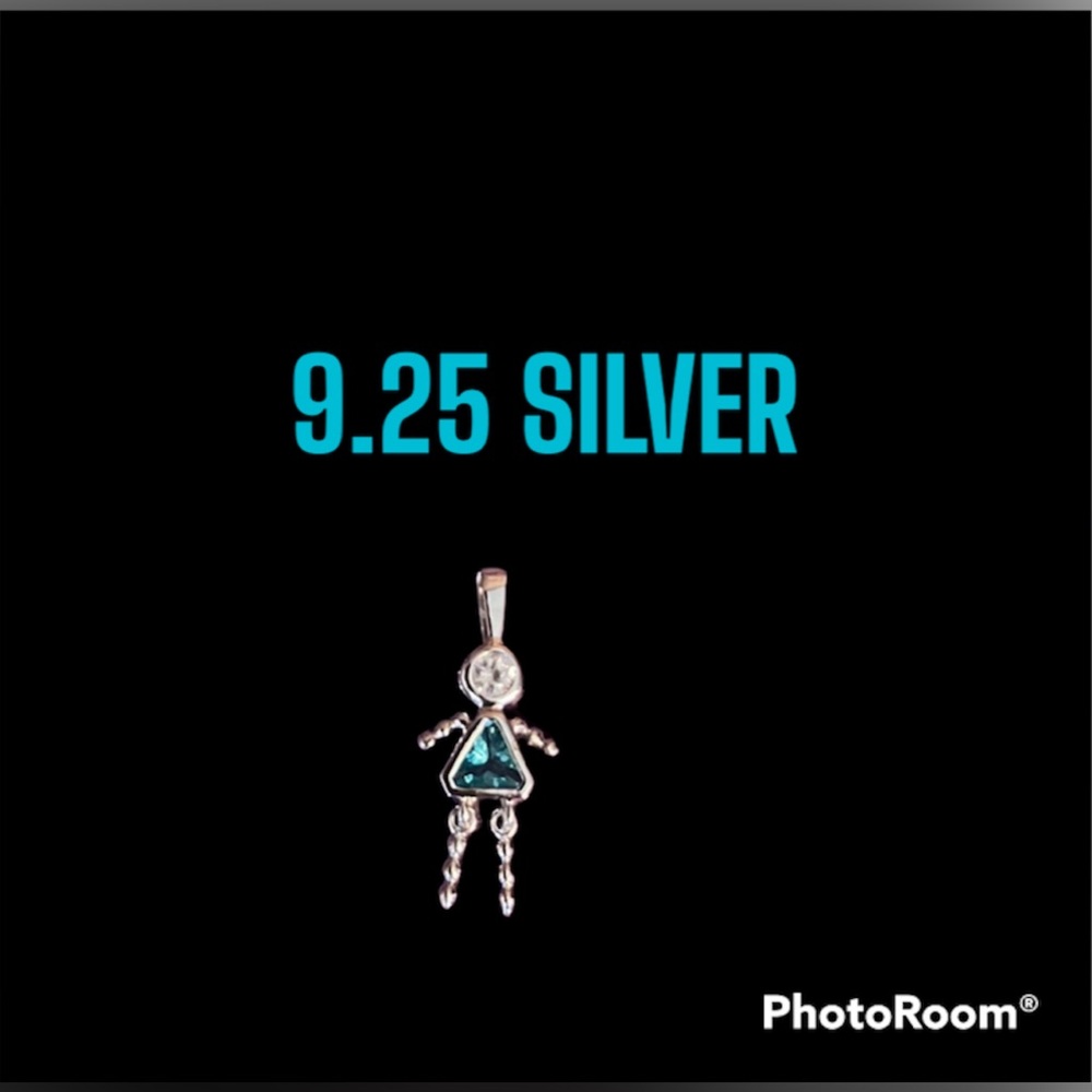 Sterling silver girl March charm